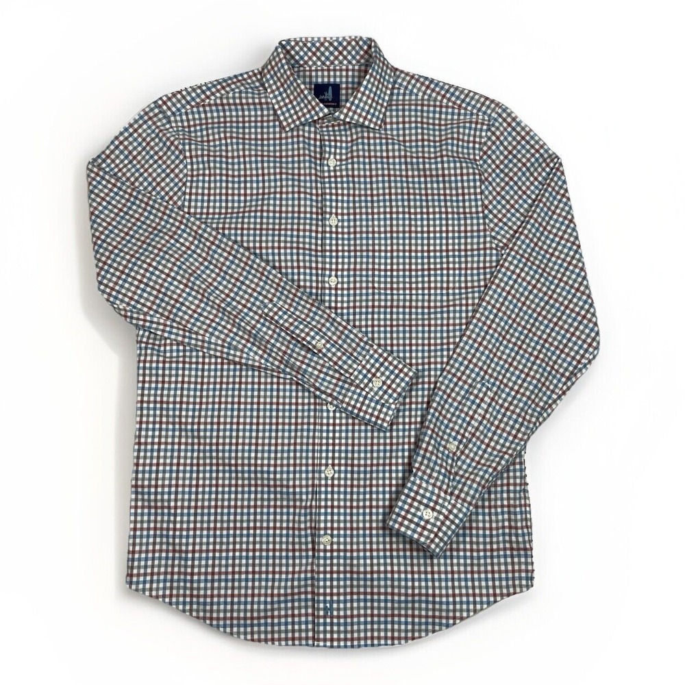 Johnnie-O Prep-Formance Shelby Button Down Performance Dress Shirt Loop Collar S